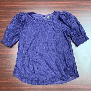 Worthington Lace Quarter Sleeve Shirt. Size: S